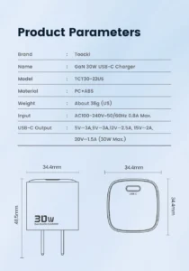 Toocki 30W Fast Charger Single Type C