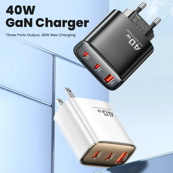 Toocki 40W Multi-device Fast Charger 3 Ports