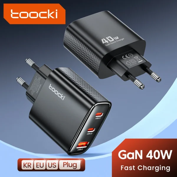 Toocki 40W Multi-device Fast Charger 3 Ports