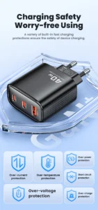 Toocki 40W Multi-device Fast Charger 3 Ports