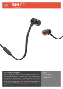 JBL Tune T110 Wired Earphone